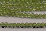 CPO100 15 inches 2mm round natural peridot beads wholesale