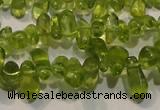 CPO115 Top-drilled 3*7mm teardrop natural peridot beads wholesale