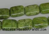 CPO37 15.5 inches 13*18mm rectangle olivine gemstone beads wholesale