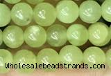 CPO43 15.5 inches 4mm round natural olivine gemstone beads