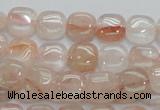 CPQ04 15.5 inches 10*10mm square natural pink quartz beads