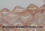 CPQ08 15.5 inches 15*15mm diamond natural pink quartz beads