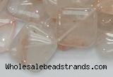 CPQ09 15.5 inches 20*20mm diamond natural pink quartz beads