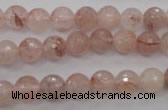 CPQ203 15.5 inches 8mm faceted round natural pink quartz beads