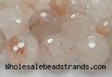 CPQ21 15.5 inches 4mm faceted round natural pink quartz beads