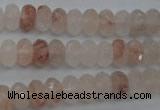 CPQ212 15.5 inches 6*10mm faceted rondelle natural pink quartz beads