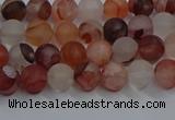 CPQ300 15.5 inches 4mm round matte pink quartz beads wholesale