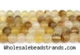 CPQ353 15.5 inches 10mm round yellow quartz gemstone beads