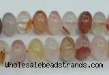 CPQ36 15.5 inches 8*12mm rondelle natural pink quartz beads