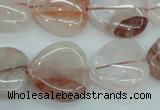 CPQ55 15.5 inches 20*20mm heart natural pink quartz beads