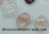 CPQ58 Top-drilled 13*18mm marquise natural pink quartz beads