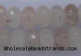 CPQ70 15.5 inches 10*16mm faceted rondelle natural pink quartz beads