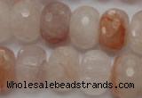 CPQ72 15.5 inches 14*20mm faceted rondelle natural pink quartz beads