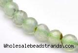 CPR05 A+ grade 8mm faceted round natural prehnite stone beads