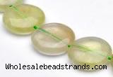 CPR09 A grade 16mm flat round natural prehnite gemstone beads