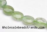 CPR11 A grade 10*12mm faceted oval natural prehnite stone beads