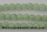 CPR111 15.5 inches 6mm faceted round natural prehnite beads wholesale