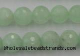 CPR115 15.5 inches 14mm faceted round natural prehnite beads wholesale