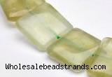 CPR16 A grade 18*18mm square natural Prehnite gemstone beads