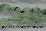 CPR204 15.5 inches 5*8mm faceted teardrop natural prehnite beads