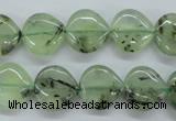 CPR230 15.5 inches 14*14mm heart natural prehnite beads wholesale