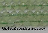 CPR333 15.5 inches 6mm faceted round natural prehnite beads