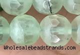 CPR367 15.5 inches 10mm faceted round prehnite gemstone beads