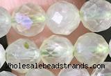 CPR376 15.5 inches 6mm faceted nuggets prehnite gemstone beads