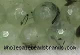 CPR412 15.5 inches 10mm faceted round prehnite gemstone beads