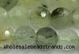 CPR437 15 inches 10mm faceted round prehnite beads