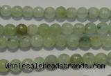 CPR51 15.5 inches 6mm faceted round natural prehnite beads