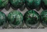 CPT211 15.5 inches 20mm round green picture jasper beads