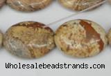 CPT253 15.5 inches 18*25mm oval picture jasper beads wholesale