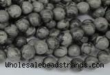 CPT352 15.5 inches 6mm round grey picture jasper beads wholesale