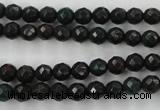 CPT401 15.5 inches 6mm faceted round green picture jasper beads