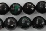 CPT406 15.5 inches 16mm faceted round green picture jasper beads