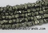 CPY01 16 inches 6mm nugget pyrite gemstone chip beads wholesale