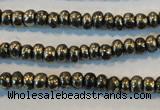 CPY100 15.5 inches 3*4mm rondelle pyrite gemstone beads wholesale