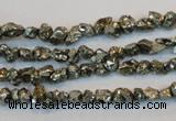 CPY168 15.5 inches 4*5mm nuggets pyrite gemstone beads wholesale