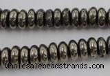 CPY211 15.5 inches 4*10mm rondelle pyrite gemstone beads wholesale