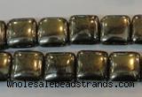 CPY317 15.5 inches 12*12mm square pyrite gemstone beads wholesale