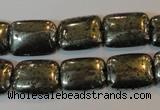 CPY322 15.5 inches 12*16mm rectangle pyrite gemstone beads wholesale