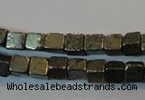 CPY350 15.5 inches 4*4mm cube pyrite gemstone beads wholesale