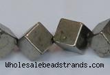 CPY359 15.5 inches 12*12mm cube pyrite gemstone beads