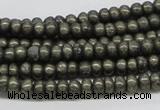 CPY37 16 inches 4*8mm rondelle pyrite gemstone beads wholesale