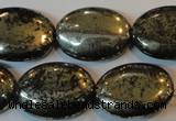 CPY42 16 inches 18*25mm oval pyrite gemstone beads wholesale