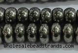 CPY423 15.5 inches 5*8mm rondelle pyrite gemstone beads