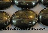 CPY43 16 inches 22*30mm oval pyrite gemstone beads wholesale