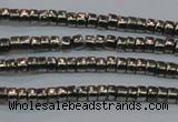 CPY606 15.5 inches 2*3mm heishi pyrite gemstone beads