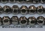 CPY617 15.5 inches 10mm nuggets pyrite gemstone beads